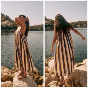 Sezane Panama Striped Dress